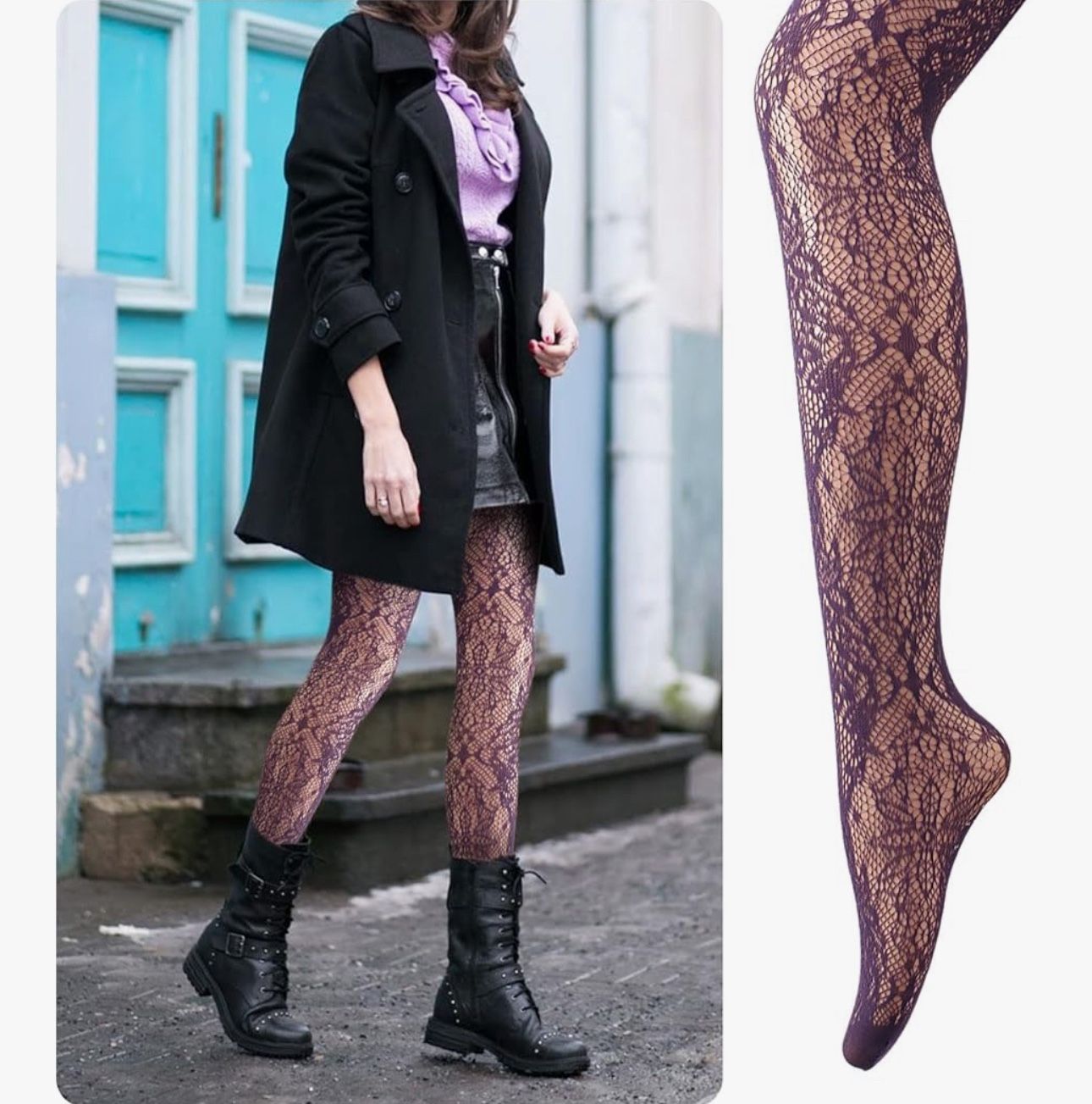 ONE SIZE Women's Patterned Fishnets, Orange,Green,Purple Fishnet Tights, Colored Fish Net Stockings Pantyhose