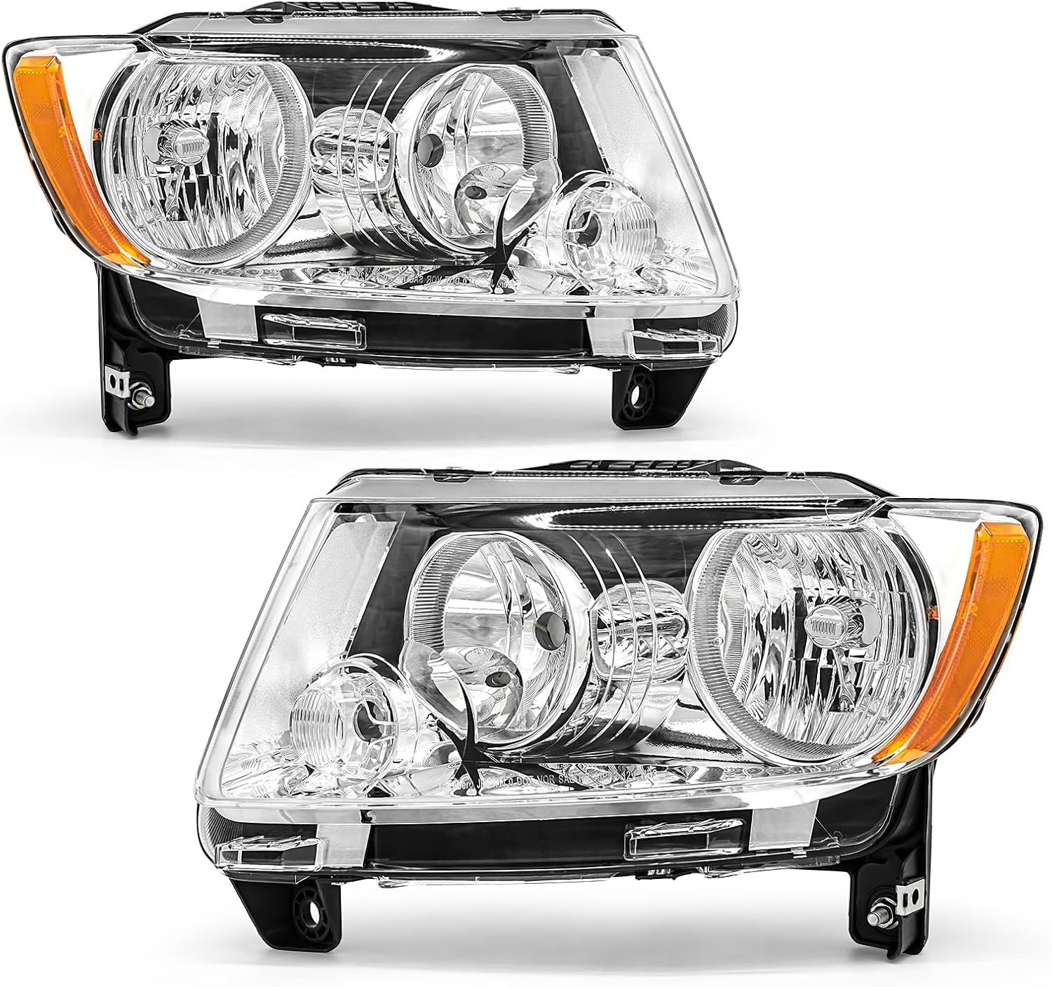 Headlight Assembly For Jeep Grand Cherokee & Compass Left & Right Pair