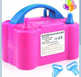 Electric Balloon Pump, Portable Electric Balloon Blower Machine Balloon Air Pump, Dual Nozzle 110V 600W Balloon Inflator for Party Decoration Christma