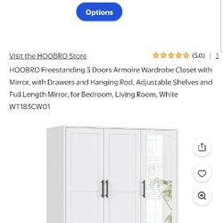Wardrobe Closet W/ Mirror 