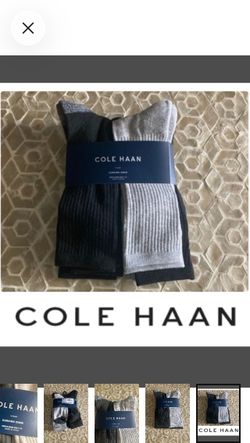 NEW! Cole Haan Assorted 6-Pack Cushioned Crew Socks