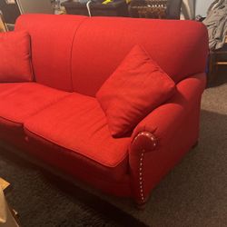 Red Two Seater Couch 