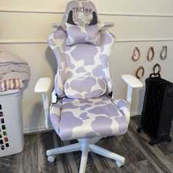 Gaming Chair - Technisport Purple Cow Print Series