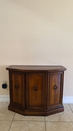 Vintage Wooden Entry Table with storage space