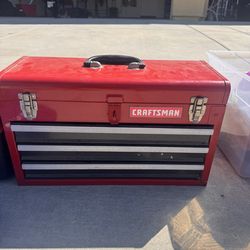 Craftsman’s tool box with tools