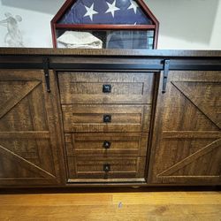 Rustic Barn Door Dresser 