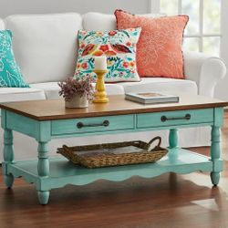 PIONEER WOMAN 46in coffee table with drawers New