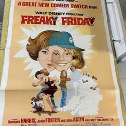 Authentic Movie Poster 27x41 Freaky Friday Disney (from The Bagdad!)