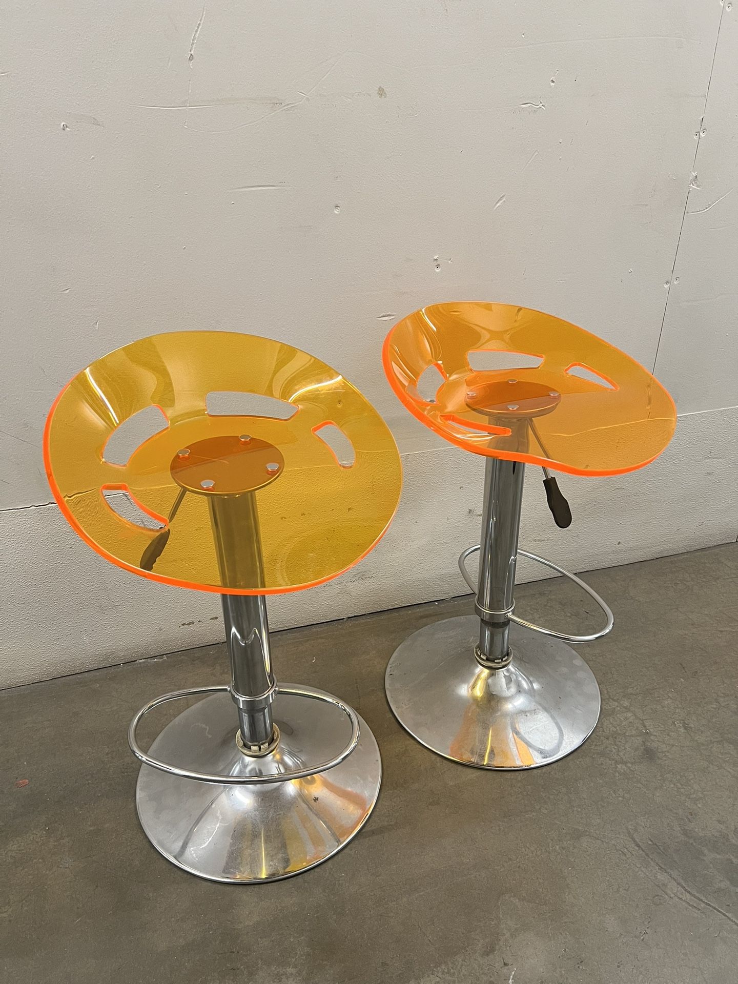 Orange Acrylic Stools