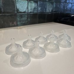 Lot Of 9 Philips Avent Natural flow size 2 Bottle Nipples 