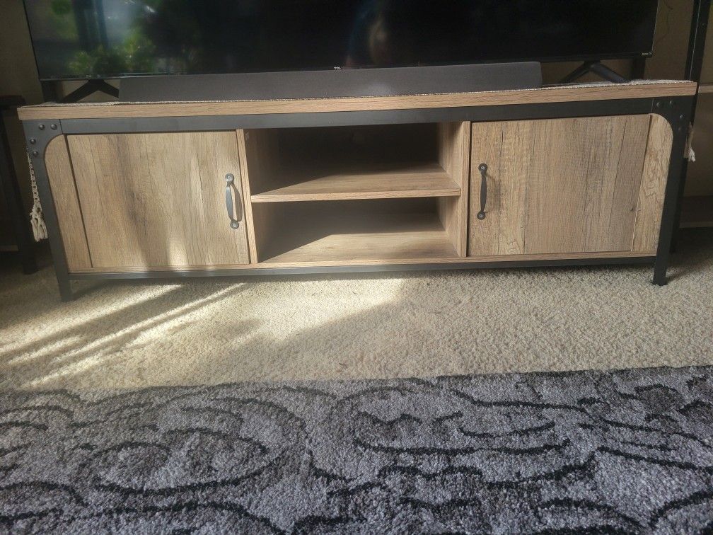 TV Stand For Up To 65" Television With Storage And Two Shelves