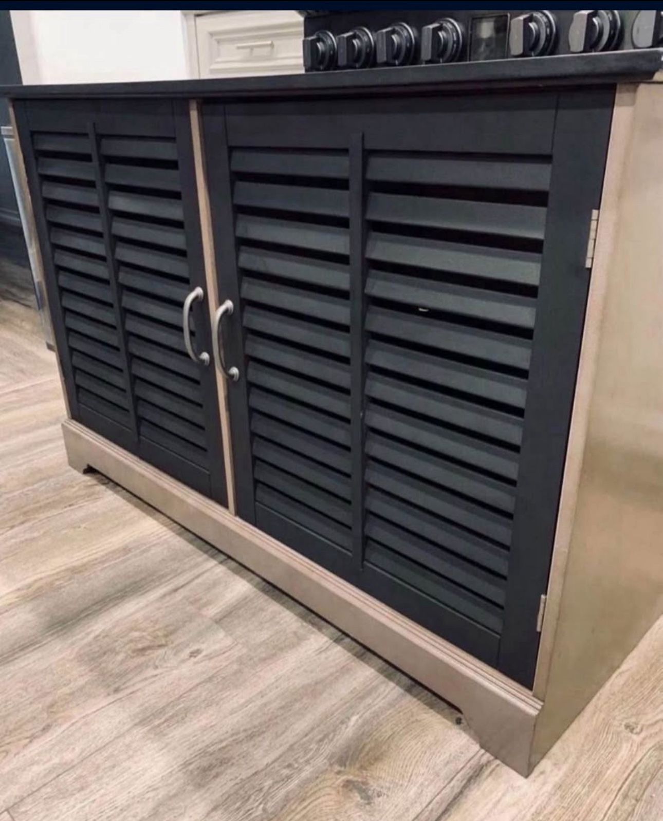Beautiful Accent Cabinet / Storage Cabinet / Tv Media Stand With Adjustable Height Shelves. Almost 4 Foot Long