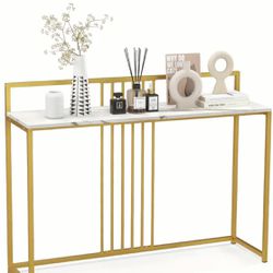 Gold Metal Consol Table 
