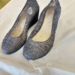 Cute jelly Wedge Low Heels, Size 6.5