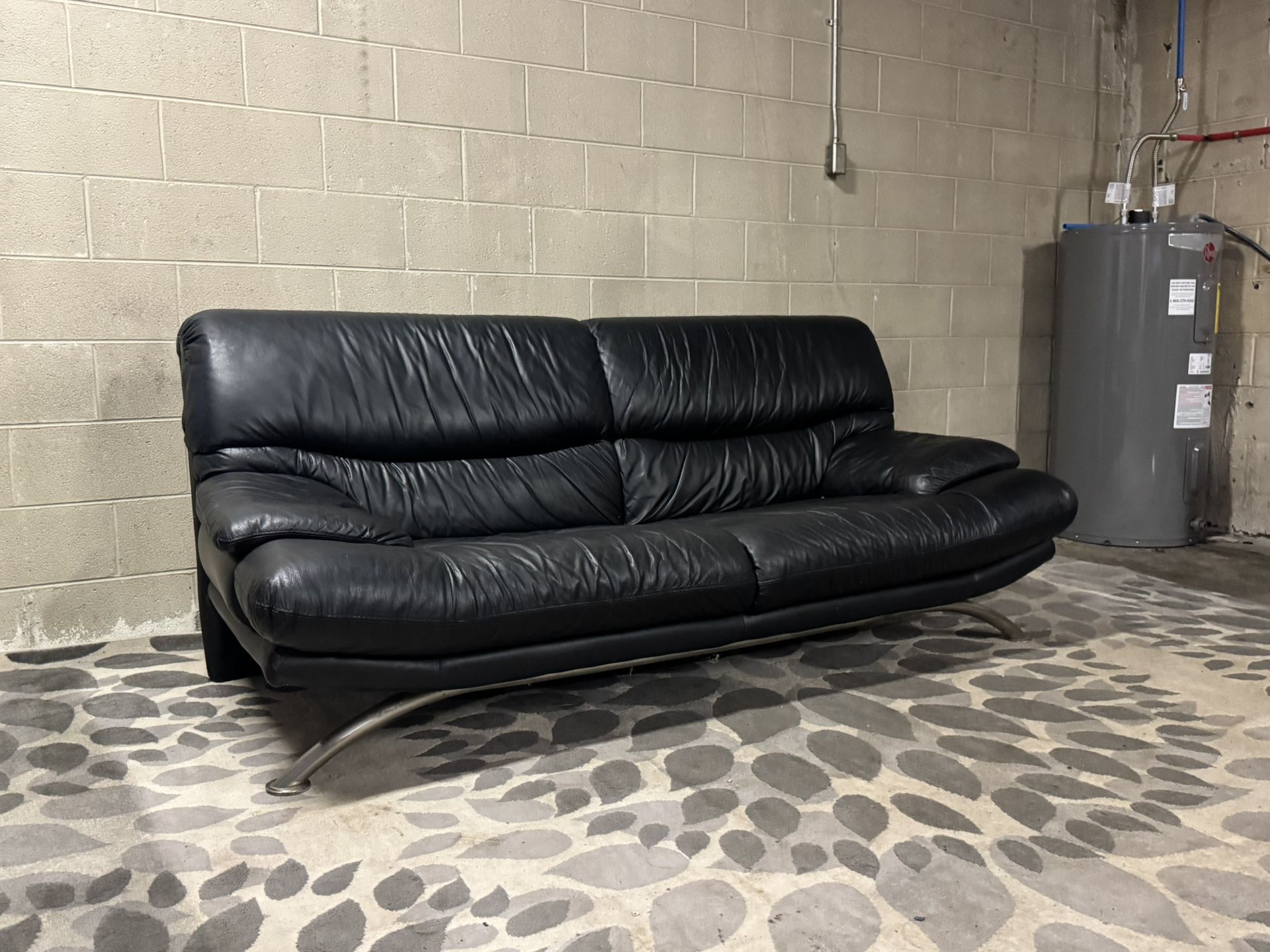 Black Leather Sofa Couch