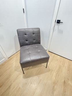 Accent Chair - Armless Upholstered Chair with Stain Resistant Fabric