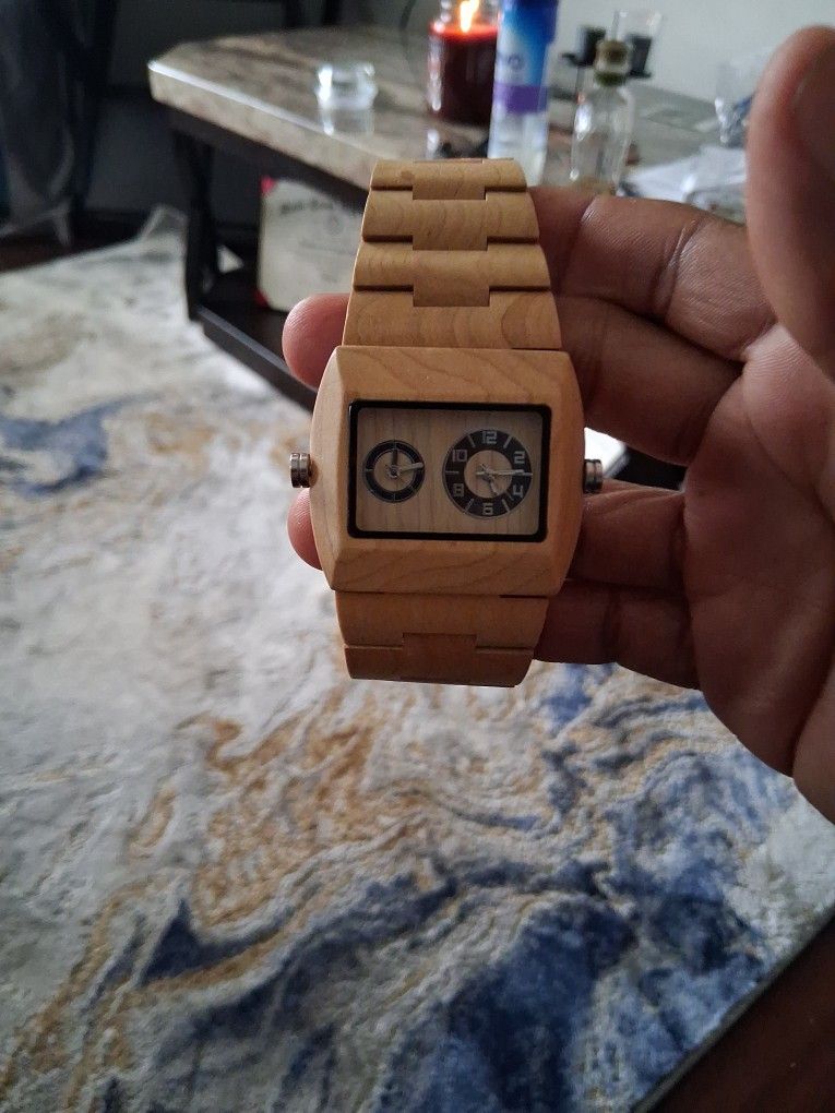 MENS WATCH Bamboo Wood ASKING $25