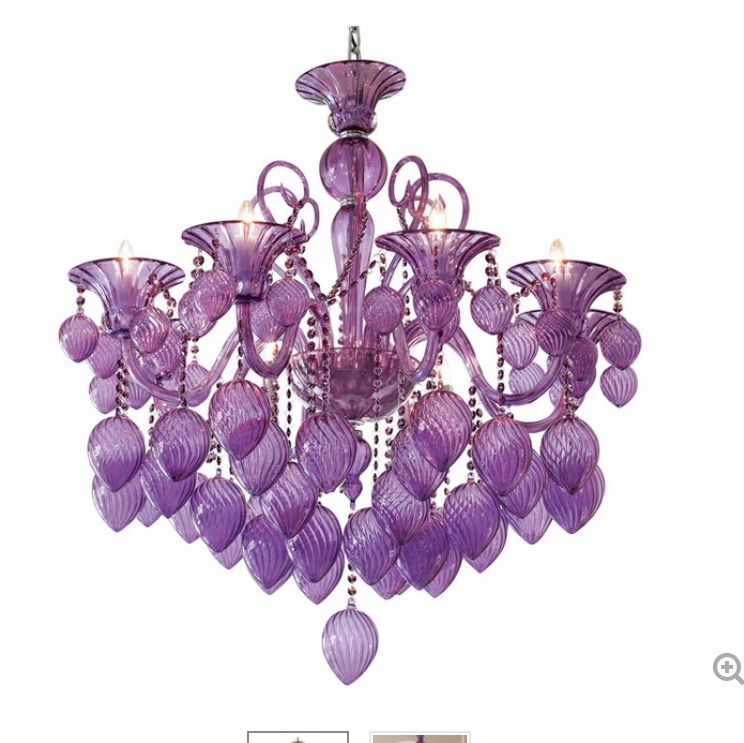 Chandelier-Murano purple glass