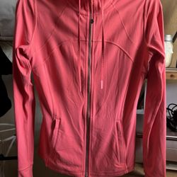 Lululemon Define Light Weight Jacket, Coral, Size 8