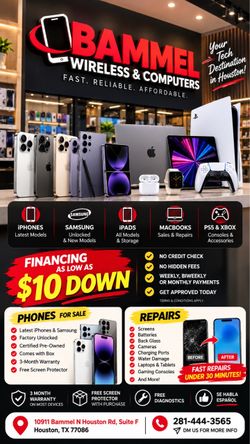 Phones available on Finance
