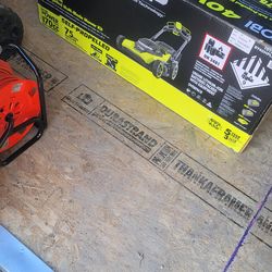 Brand New Ryobi Self-propelled Cordless Mower with 2 Batteries and charger (Retail $740 + tax)