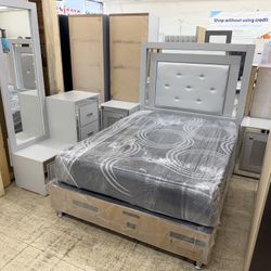 New Grey Bedroom Set (Full/Twin)