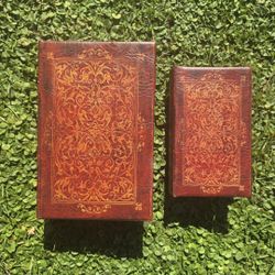 Decorative Storage Boxes Antique Inspired Design Set of 2, See 2 Pics