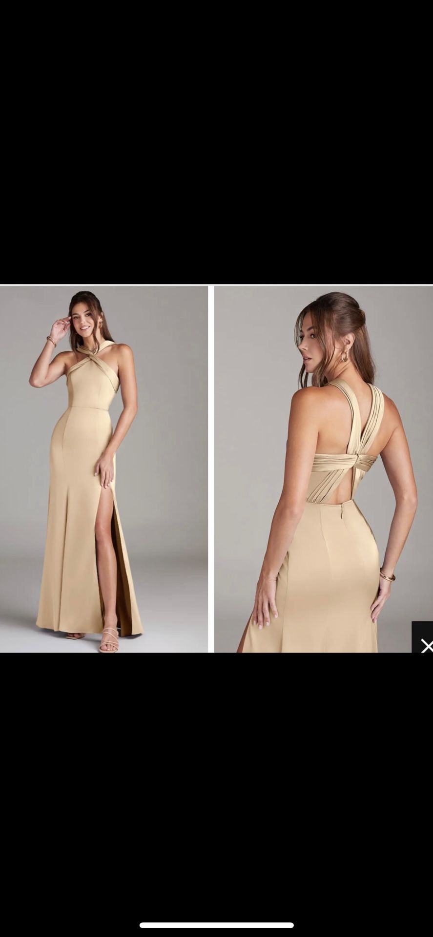 Azazie Champagne Dress Size A4 Never Worn