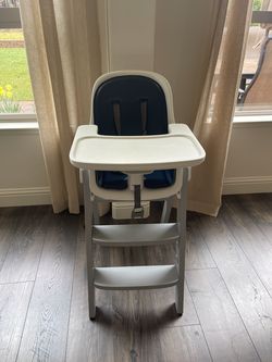 Gray Wooden Feeding Chair