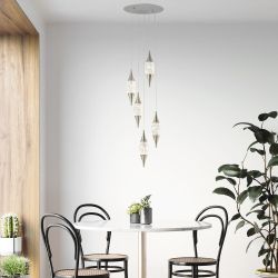 Shinny Teardrops Dimmable Integrated LED Round Chandelier NEW