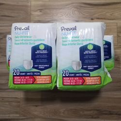 Prevail Nu-Fit Unisex Adult Incontinence Briefs, Refastenable Tabs, Maximum Absorbency, MEDIUM (4 Boxes Of 4, $35 Each 4 Pack)