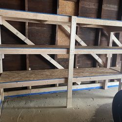 ALWAYS AVAILABLE. Delivery w/ Setup Statewide! New, Handbuilt Storage Shelves / Rack / Shelving for  garage, basement, pole barn, business, Etc