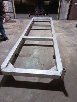 15 feet by 48 inches heavy duty  aluminun  dolly  on strong casters