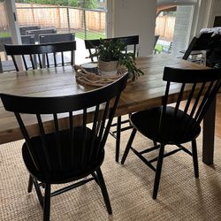 Set of 4 Black Dining Chairs