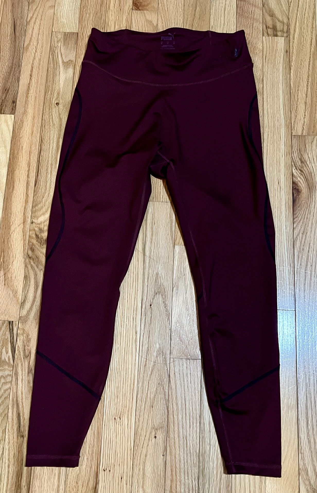 PUMA Women’s High-Waist Leggings – Burgundy – Size M