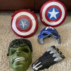 Avengers Toys (Captain America, Hulk, Black Panther)