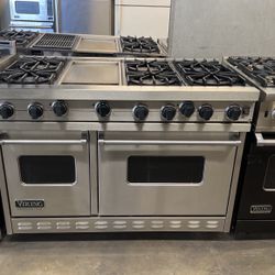 Viking 48”Wide Gas Range Stove In Stainless Steel With Griddle 