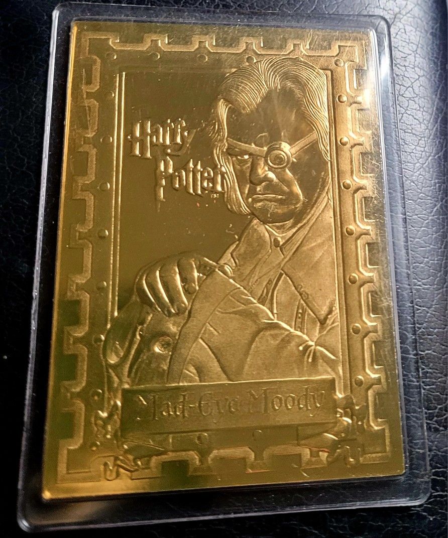 Harry Potters Mad-eye Moody For Sale, One Gold Card $20.00 ,Any Two Gold Cards For $30.00