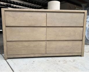 Pottery Barn Costa Collection Six Drawer 56” wide Dresser (Open Box )