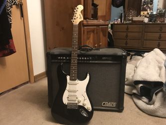 Fender strat choir and crate amp