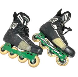 Mission DSX Inline Roller Hockey Skates Men US 12 E Green Hi-Lo Vanguard