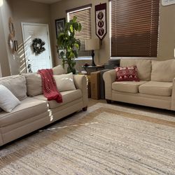 Beige Sofa And Loveseat Set 