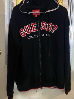 GUESS Los Angeles Men's Zip-Up Hoodie - Black - Size XL