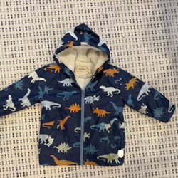 Hatley Kids Boys Girls Sherpa Lined Splash Rain Jacket Coat  4t 3t