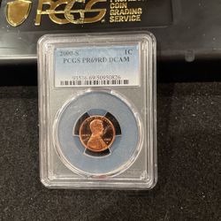 2000 S Gem Proof Lincoln Penny Graded At PR69 Deep Cameo Bright Red A-14