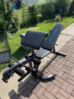 FID adjustable weight bench, arms and legs attachment