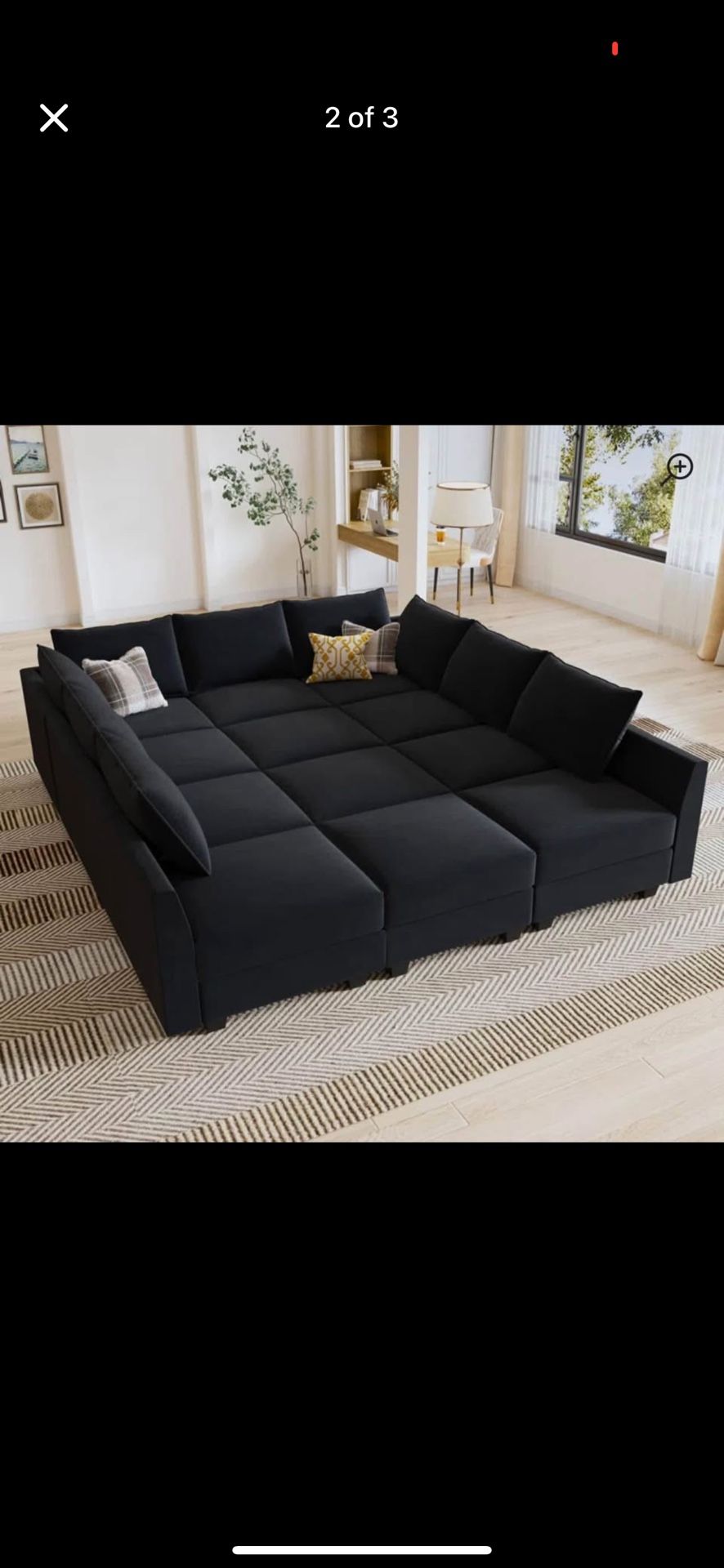 Kandle Modular Upholstered Velvet Chaise Sectional Sofa
