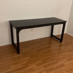 Versatile Modern Black Wood and Metal Desk - Like New!
