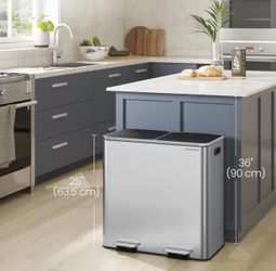 Trash Can, 2 x 10.6 Gallon (2 x 40 L)