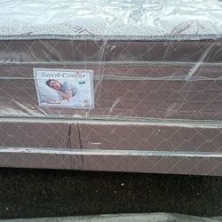 Brand New Queen Size Pillowtop Mattress Included Box Spring Free Delivery Depends On Location 